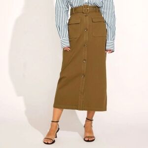 SOLID & STRIPED Haper cargo Military skirt